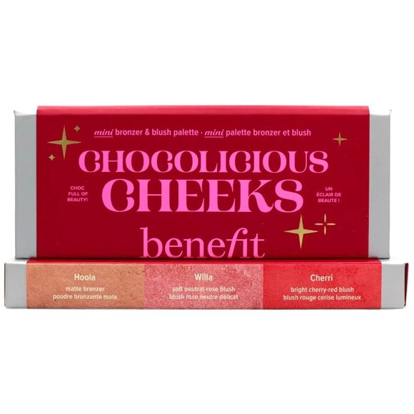 Benefit Chocolicious Cheeks Mini Bronzer & Blush Palette, New & Unused -*OPENED - Picture 1 of 9